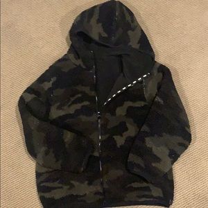 VS PINK reversible camp Sherpa jacket